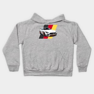 Mercedes amg with germany flag victor art Kids Hoodie